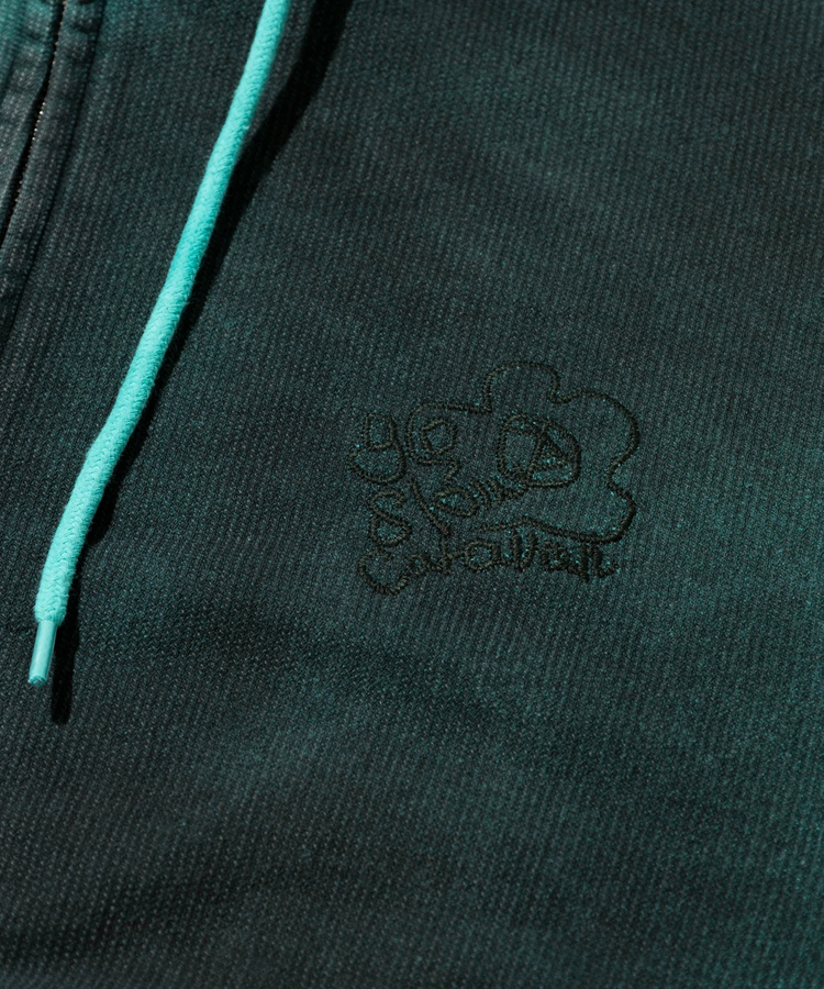 go slow caravan(ゴースローキャラバン) |UNIQUEインレイG/D 2TONE スプレーカラー  ZIP フーディー (MENS)