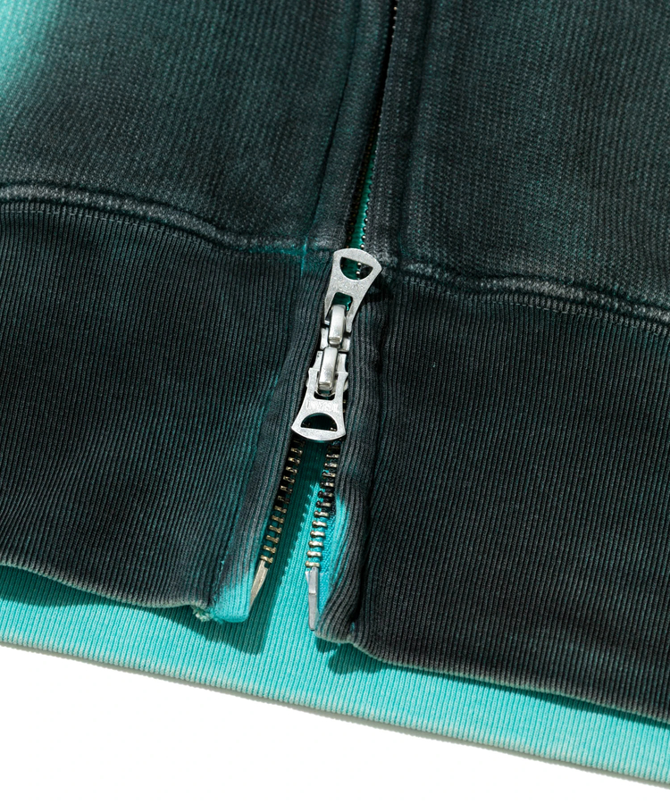 go slow caravan(ゴースローキャラバン) |UNIQUEインレイG/D 2TONE スプレーカラー  ZIP フーディー (MENS)