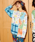 go slow caravan(ゴースローキャラバン) |32/1三本引き揃えヘビー天竺 TIE DYE切替 L/S TEE (MENS)