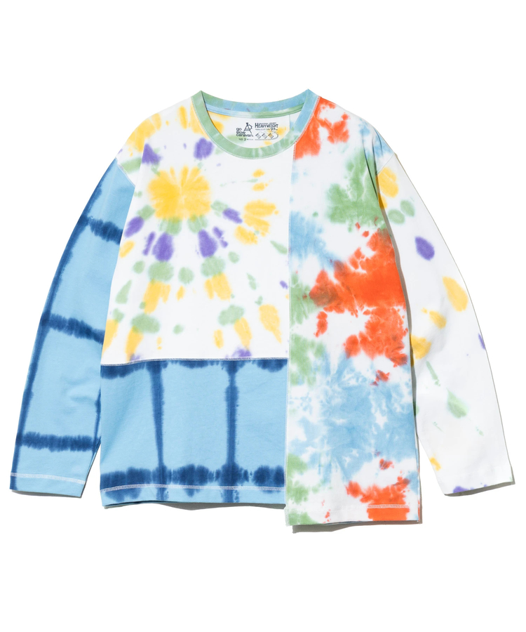 go slow caravan(ゴースローキャラバン) |32/1三本引き揃えヘビー天竺 TIE DYE切替 L/S TEE (MENS)