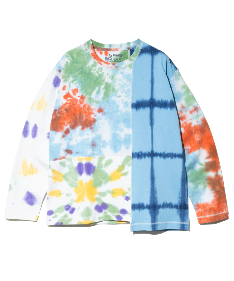 go slow caravan(ゴースローキャラバン) |32/1三本引き揃えヘビー天竺 TIE DYE切替 L/S TEE (MENS)