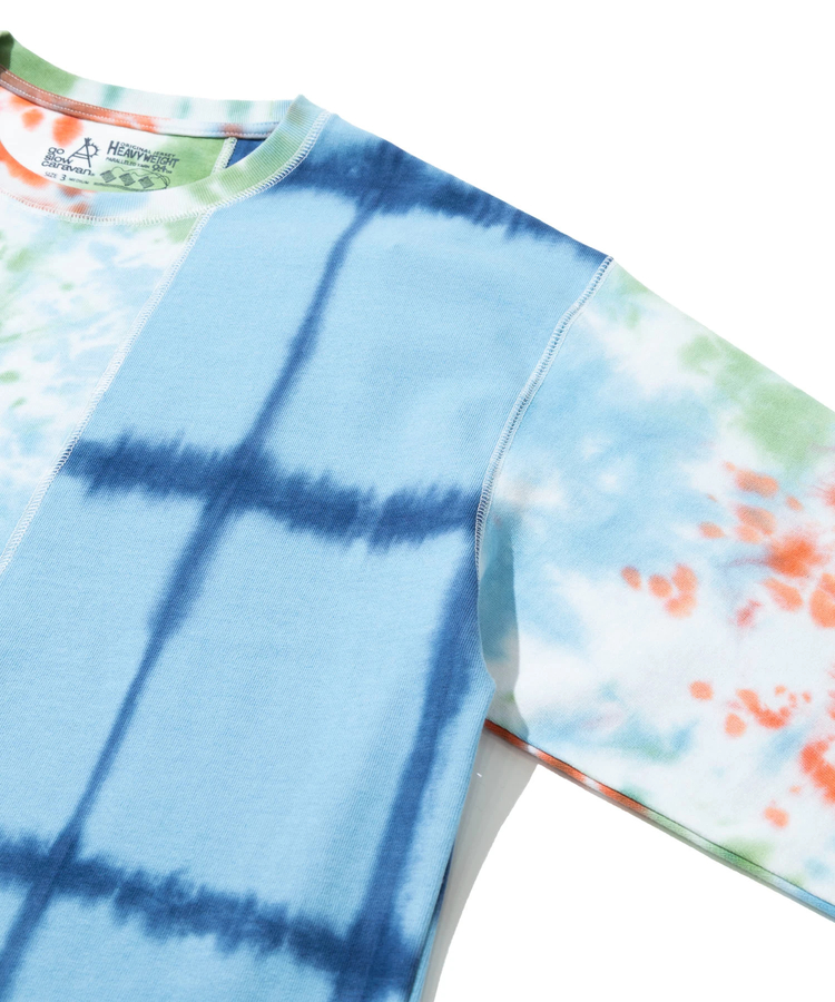 go slow caravan(ゴースローキャラバン) |32/1三本引き揃えヘビー天竺 TIE DYE切替 L/S TEE (MENS)