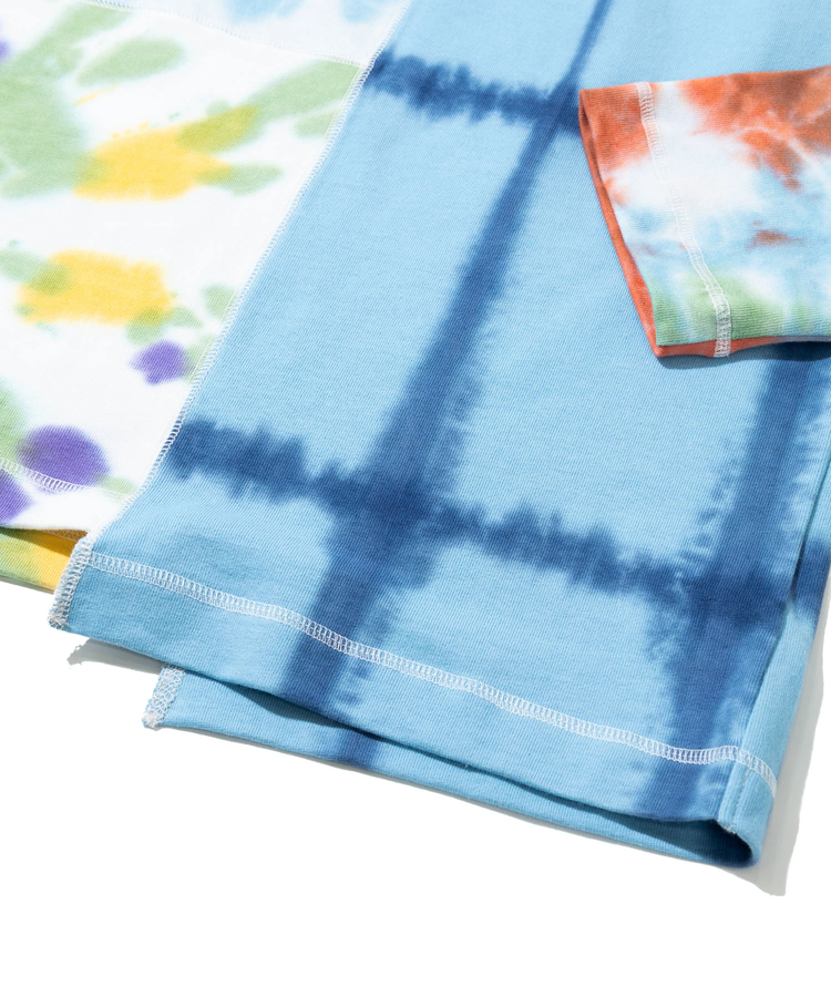 go slow caravan(ゴースローキャラバン) |32/1三本引き揃えヘビー天竺 TIE DYE切替 L/S TEE (MENS)