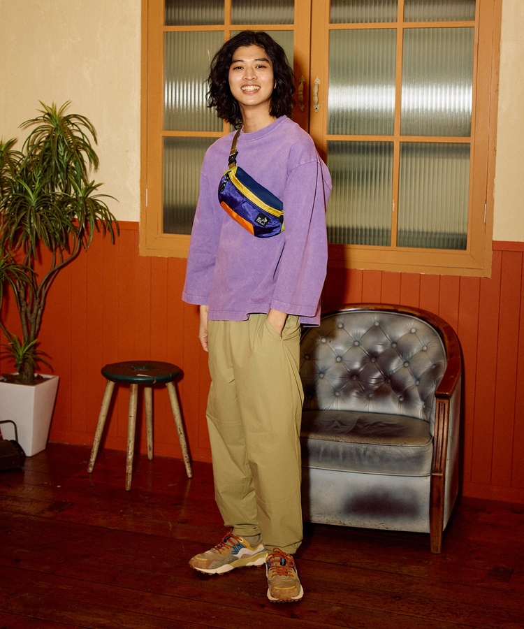 go slow caravan(ゴースローキャラバン) |三本引き揃えヘビー天竺 ケミカル ワイド9/S TEE (MENS)