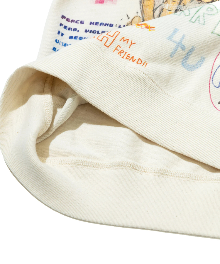 go slow caravan(ゴースローキャラバン) |32/1三本引き揃えヘビー天竺 落書きカオス ラグラン  TEE (MENS)