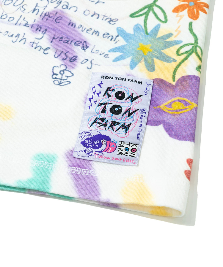 go slow caravan(ゴースローキャラバン) |32/1三本引き揃えヘビー天竺 TI落書きカオス TRA ハーフパンツ (MENS)