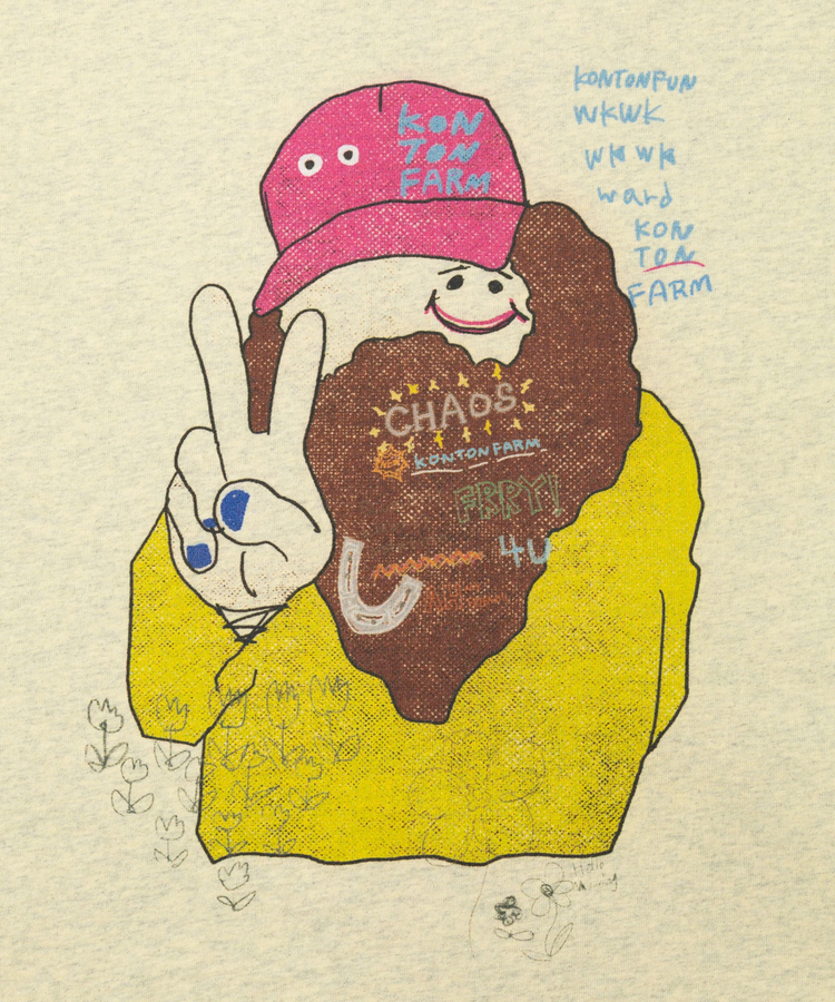 go slow caravan(ゴースローキャラバン) |メランジェ G/D リンガー TEE KON TON FARMER (MENS/WOMENS)