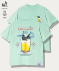 go slow caravan(ゴースローキャラバン) |RAY綿 G/D 猫と麦酒 TEE 麦酒風呂 (MENS/WOMENS)