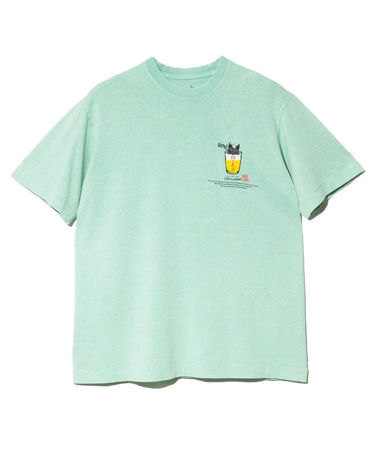 go slow caravan(ゴースローキャラバン) |RAY綿 G/D 猫と麦酒 TEE 麦酒風呂 (MENS/WOMENS)