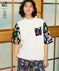 go slow caravan(ゴースローキャラバン) |RAY綿 アクティブパターン切替ハッピーフラワー PKT TEE (MENS)