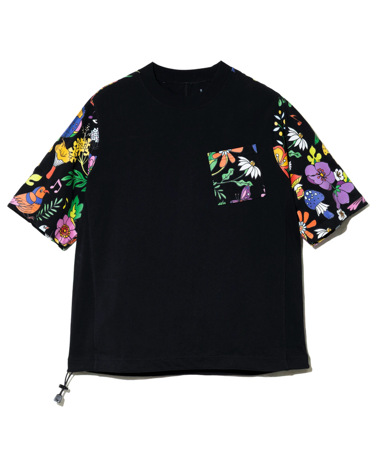 go slow caravan(ゴースローキャラバン) |RAY綿 アクティブパターン切替ハッピーフラワー PKT TEE (MENS)