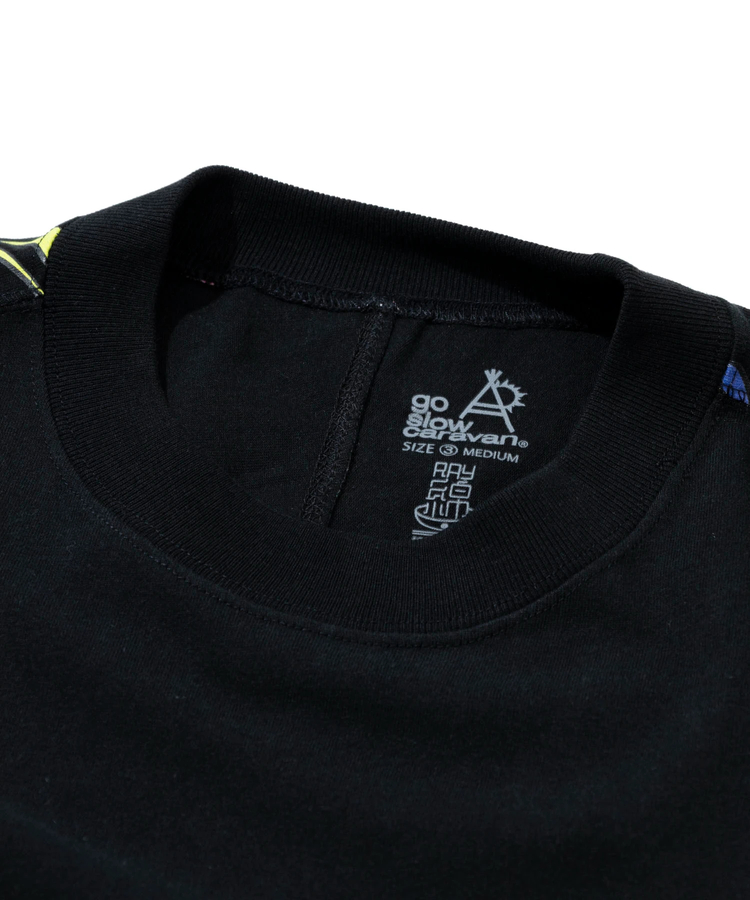 go slow caravan(ゴースローキャラバン) |RAY綿 アクティブパターン切替ハッピーフラワー PKT TEE (MENS)