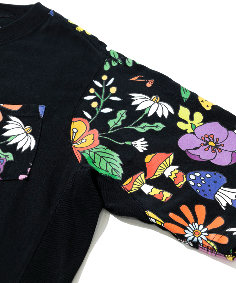 go slow caravan(ゴースローキャラバン) |RAY綿 アクティブパターン切替ハッピーフラワー PKT TEE (MENS)