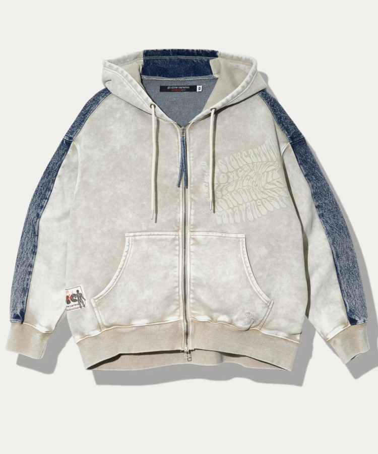go slow caravan(ゴースローキャラバン) |MIX FAB ルーズ ZIPパーカー HARD WASH (MENS)