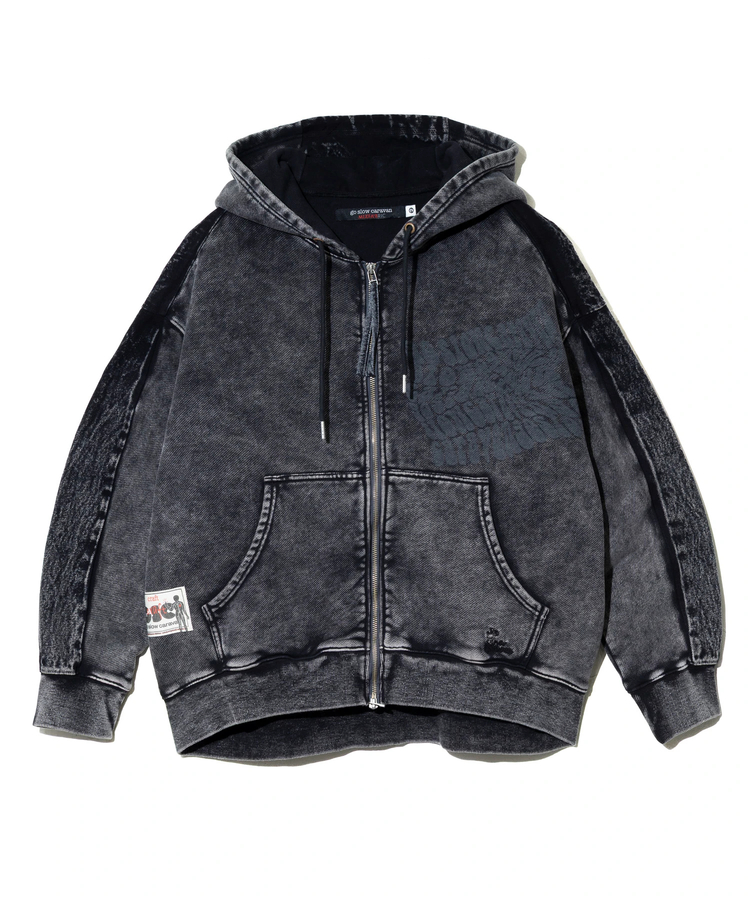 go slow caravan(ゴースローキャラバン) |MIX FAB ルーズ ZIPパーカー HARD WASH (MENS)