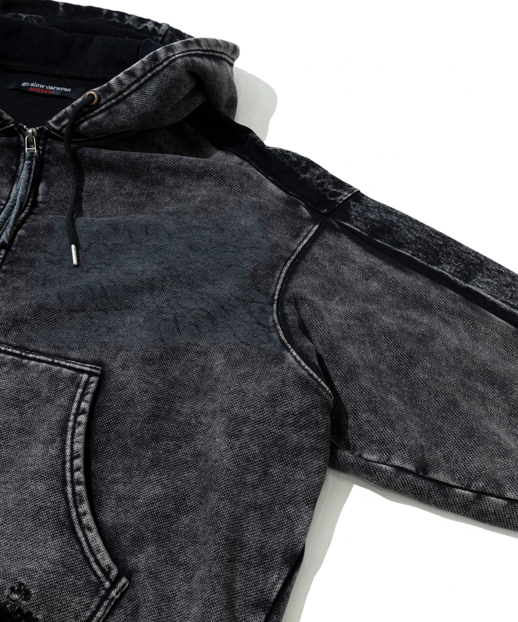 go slow caravan(ゴースローキャラバン) |MIX FAB ルーズ ZIPパーカー HARD WASH (MENS)