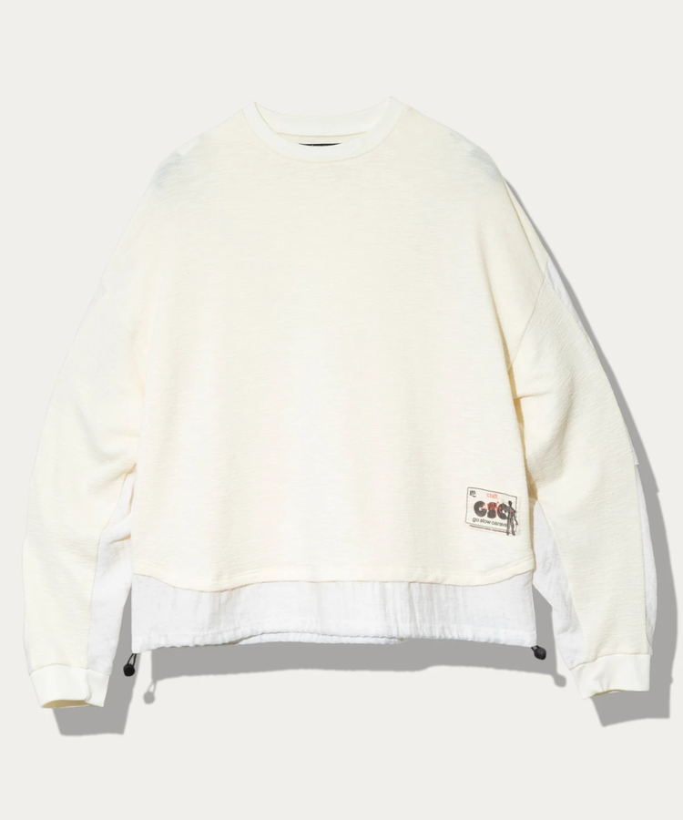 go slow caravan(ゴースローキャラバン) |MIX FAB 変形タックロングスリーブ TEE (MENS)