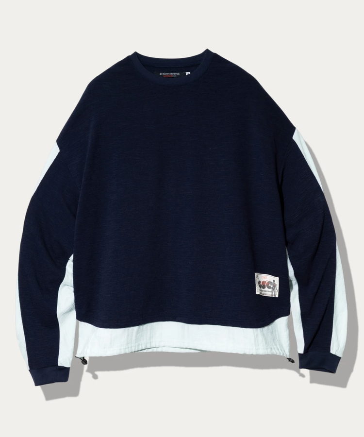 go slow caravan(ゴースローキャラバン) |MIX FAB 変形タックロングスリーブ TEE (MENS)