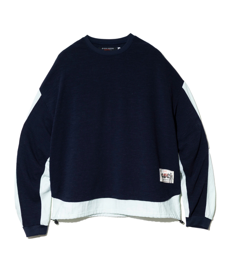 go slow caravan(ゴースローキャラバン) |MIX FAB 変形タックロングスリーブ TEE (MENS)