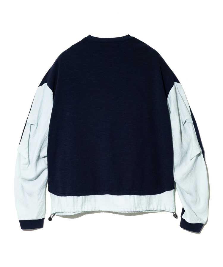 go slow caravan(ゴースローキャラバン) |MIX FAB 変形タックロングスリーブ TEE (MENS)