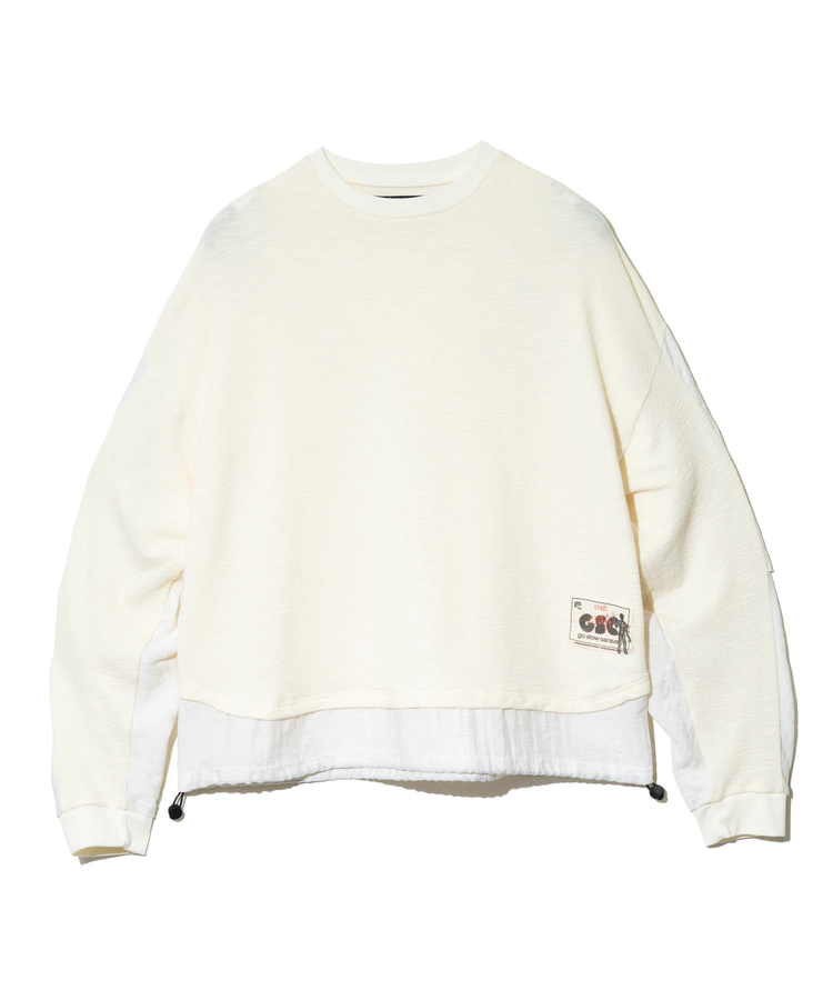 go slow caravan(ゴースローキャラバン) |MIX FAB 変形タックロングスリーブ TEE (MENS)