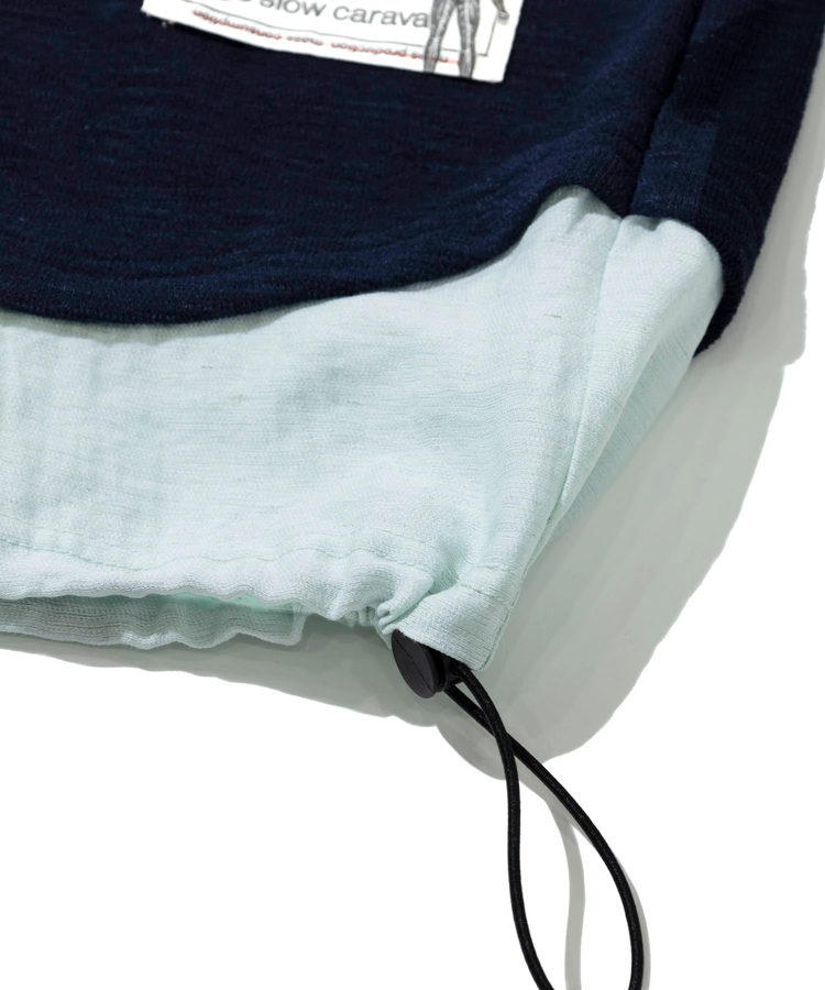 go slow caravan(ゴースローキャラバン) |MIX FAB 変形タックロングスリーブ TEE (MENS)