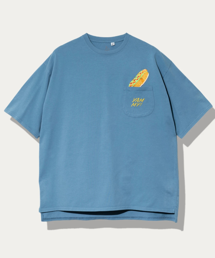 go slow caravan(ゴースローキャラバン) |シリコンバイオ 色々ポケット刺繍 ゆったり TEE (MENS/WOMENS)