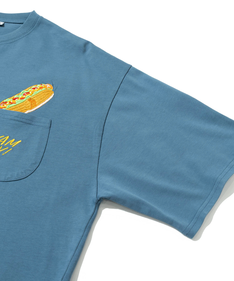 go slow caravan(ゴースローキャラバン) |シリコンバイオ 色々ポケット刺繍 ゆったり TEE (MENS/WOMENS)