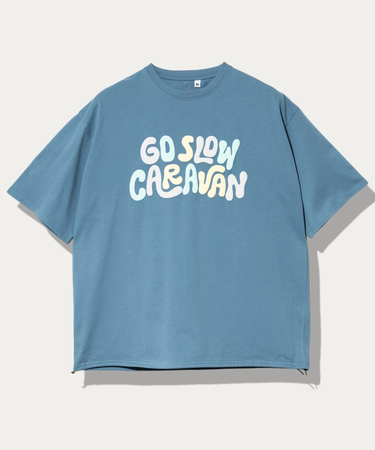 go slow caravan(ゴースローキャラバン) |シリコンバイオ ヒッピーロゴ ゆったり TEE (MENS)