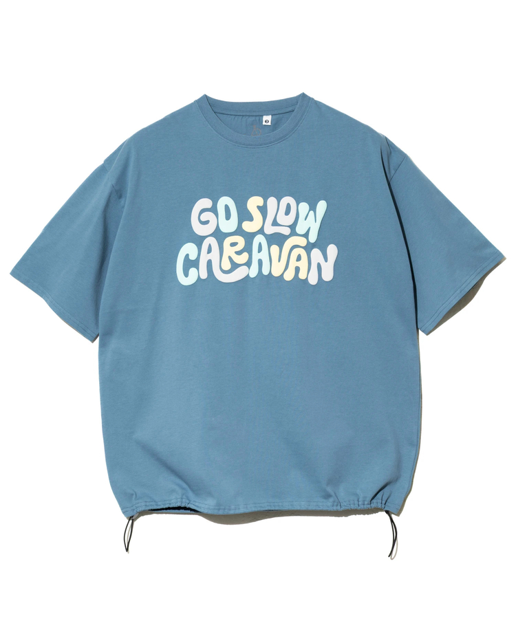 go slow caravan(ゴースローキャラバン) |シリコンバイオ ヒッピーロゴ ゆったり TEE (MENS)