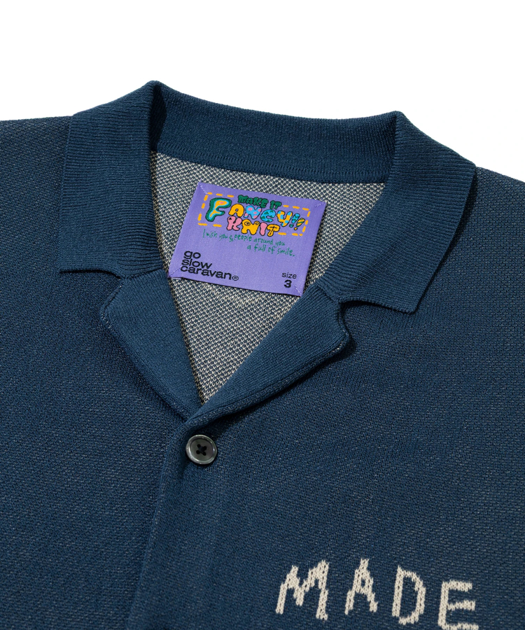 go slow caravan(ゴースローキャラバン) |JQニット ドライタッチシャツ 地球からつれてこられた猫 (MENS)