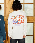 go slow caravan(ゴースローキャラバン) |USA/C スクエアLOGOバックプリント ロングスリーブTEE (MENS)