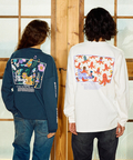 go slow caravan(ゴースローキャラバン) |USA/C スクエアLOGOバックプリント ロングスリーブTEE (MENS)