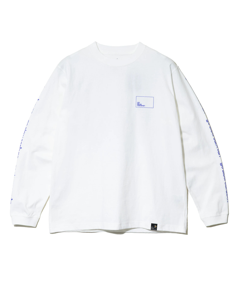 go slow caravan(ゴースローキャラバン) |USA/C スクエアLOGOバックプリント ロングスリーブTEE (MENS)