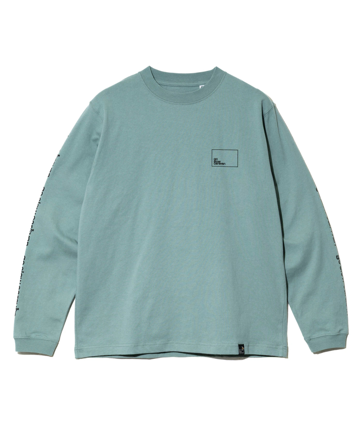go slow caravan(ゴースローキャラバン) |USA/C スクエアLOGOバックプリント ロングスリーブTEE (MENS)
