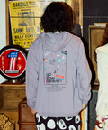 go slow caravan(ゴースローキャラバン) |USA/C スクエアLOGOバックプリント ZIPフーディー (MENS/WOMENS)