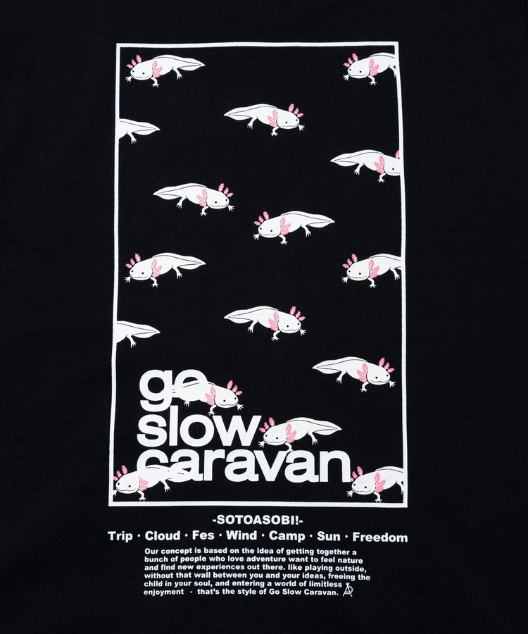 go slow caravan(ゴースローキャラバン) |USA/C スクエアLOGOバックプリント ZIPフーディー (MENS/WOMENS)