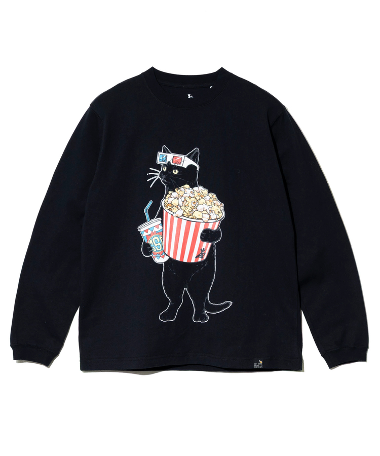 go slow caravan(ゴースローキャラバン) |USA/C シネマ猫ロングスリーブ TEE (MENS/WOMENS)