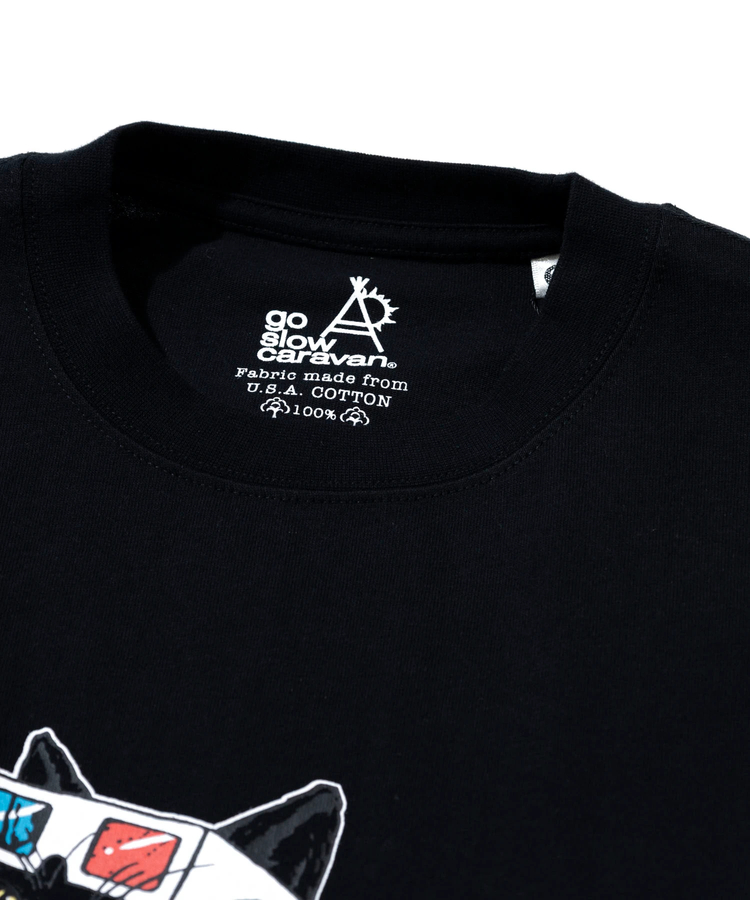 go slow caravan(ゴースローキャラバン) |USA/C シネマ猫ロングスリーブ TEE (MENS/WOMENS)