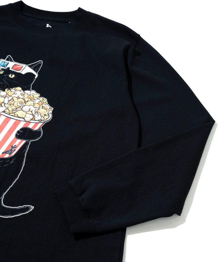 go slow caravan(ゴースローキャラバン) |USA/C シネマ猫ロングスリーブ TEE (MENS/WOMENS)