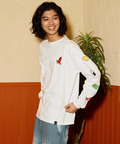go slow caravan(ゴースローキャラバン) |USA/C お弁当柄 ロングスリーブ TEE (MENS)