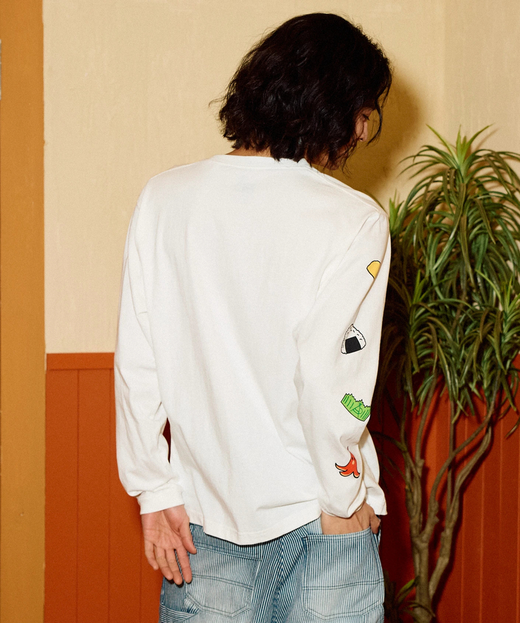 go slow caravan(ゴースローキャラバン) |USA/C お弁当柄 ロングスリーブ TEE (MENS)