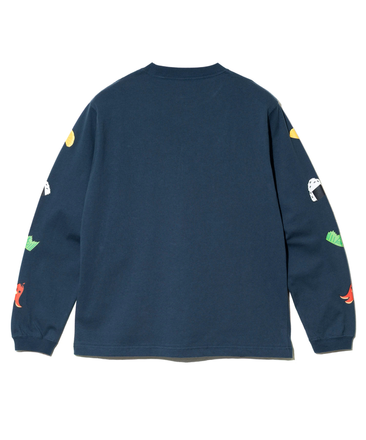 go slow caravan(ゴースローキャラバン) |USA/C お弁当柄 ロングスリーブ TEE (MENS)