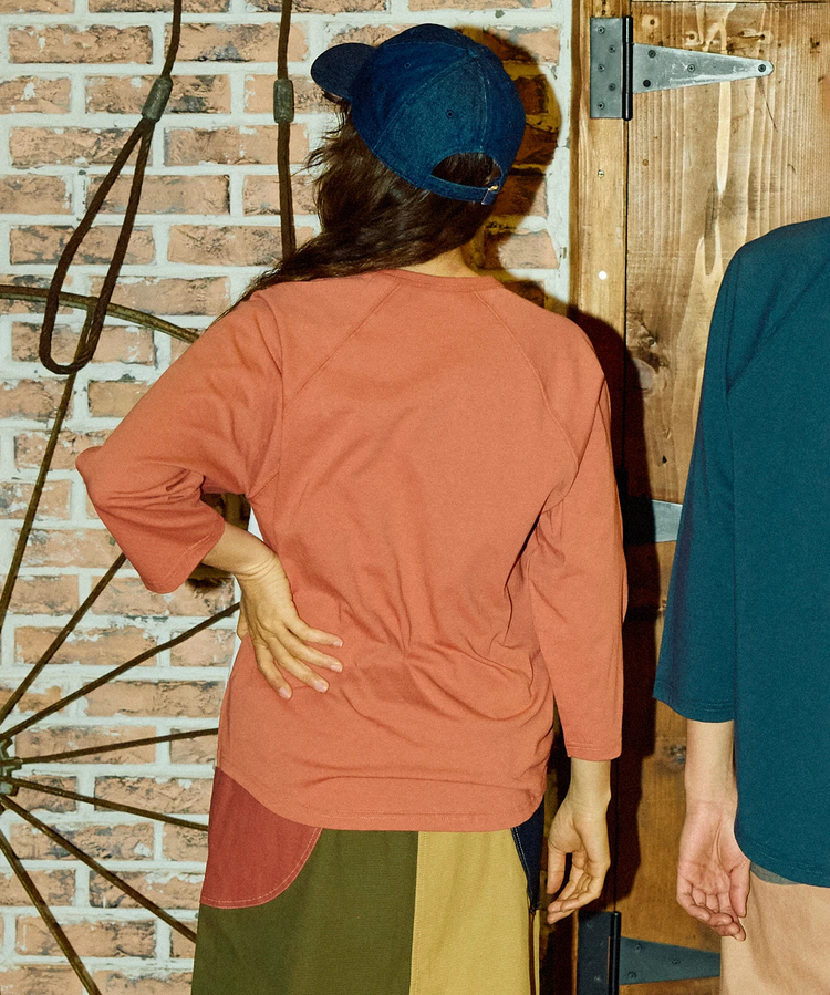 go slow caravan(ゴースローキャラバン) |USA/C 色々刺繍 8分袖 BB TEE (MENS)