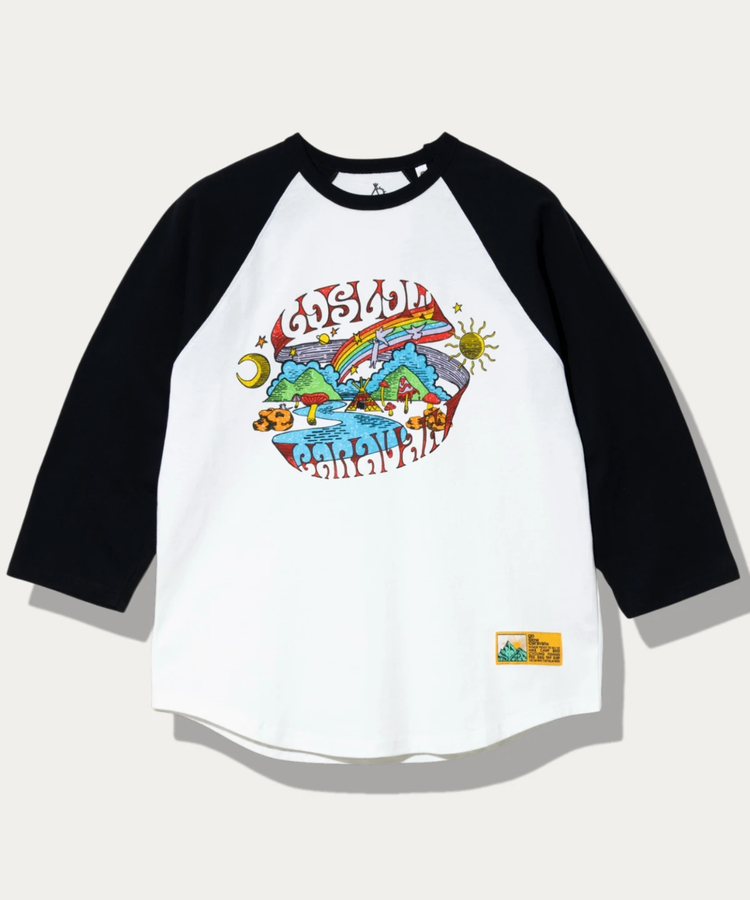 go slow caravan(ゴースローキャラバン) |USA/C gsc WORLD 8分袖 BB TEE (MENS/WOMENS)