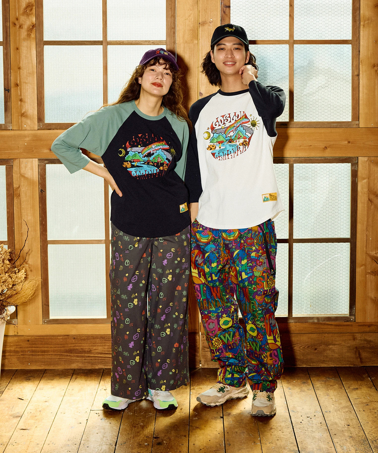 go slow caravan(ゴースローキャラバン) |USA/C gsc WORLD 8分袖 BB TEE (MENS/WOMENS)
