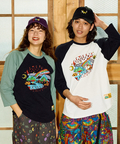 go slow caravan(ゴースローキャラバン) |USA/C gsc WORLD 8分袖 BB TEE (MENS/WOMENS)