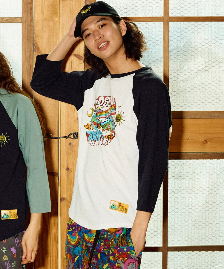 go slow caravan(ゴースローキャラバン) |USA/C gsc WORLD 8分袖 BB TEE (MENS/WOMENS)
