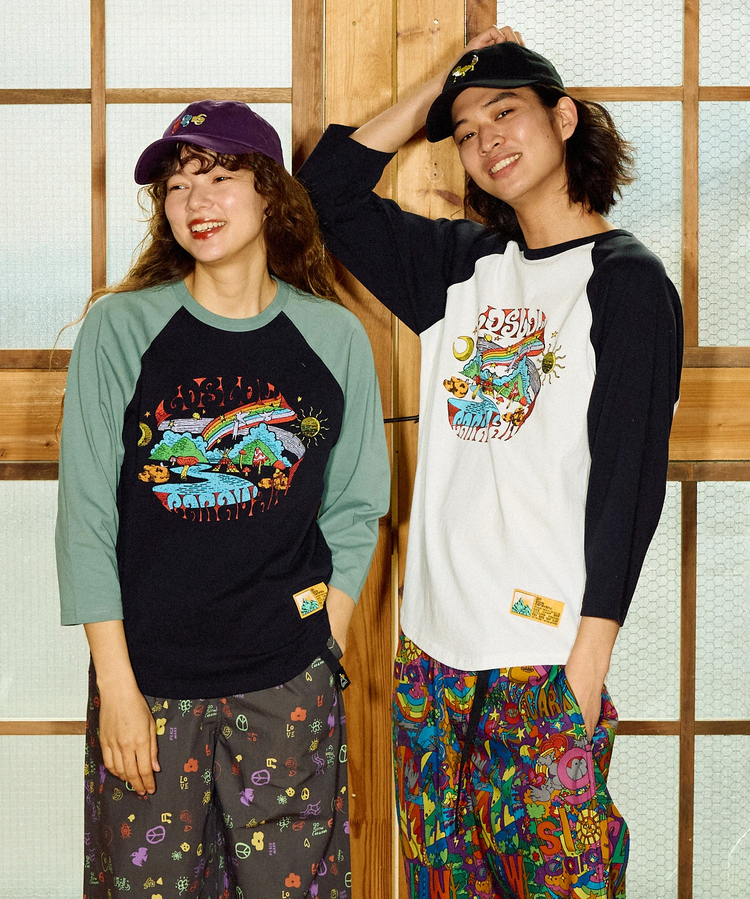 go slow caravan(ゴースローキャラバン) |USA/C gsc WORLD 8分袖 BB TEE (MENS/WOMENS)