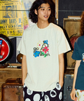 go slow caravan(ゴースローキャラバン) |USA/C フラワー刺繍 LOGO TEE (MENS/WOMENS)